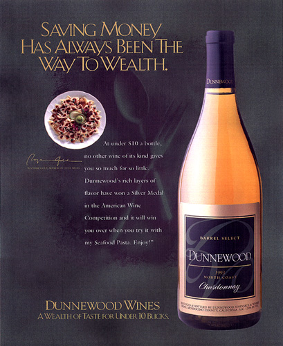 Dunnewood Wine Ad