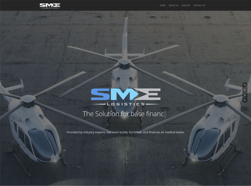 SME Logistics Landing Homescreen