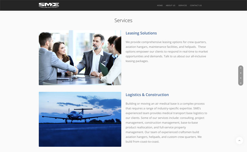 SME Logistics Services section